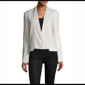 Helmut Lang Shawl Collar Pinstripe Beige Blazer 4